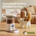 IMIPAW Automatic Cat Feeders, 3L Timed Cat Dry Food Dispenser with Desiccant Bags, Dual Power Supply, Programmable Portion Size, 6 Meals, 20 Portions Per Day, Auto Pet Feeder for Cats and Small Dogs