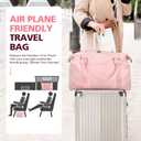 TOPBAG Travel Duffle Bag, Waterproof Weekender Carry On Tote Bags for Women, Sport Gym Bag for Men, Hospital Bag for Labor and Delivery, Overnight Luggage Bag with Trolley Sleeve Coral Pink, Large