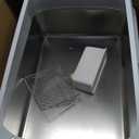 Stainless Steel Cat Litter Box with Scoop, Metal Litter Box High Sided, Cat Litter Box Enclosure, XL Extra Large High-Sided Litter Boxs (Anti-Urine Leakage, Include Scoop) (Grey)