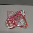 2 x Christmas Red Sequin Mouse Ears Headband with Bow - Sparkly Minnie Costume Hair Accessory, Holiday Party Gift & Stocking Stuffer for Girls Women