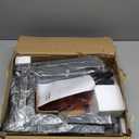 HOOBRO Bar Stools, Set of 2 Bar Chairs, 23.6 Inch Saddle Stools, Kitchen Counter Stools with Footrests, Industrial for Dining Room, Kitchen, Counter, Black BB02MD01