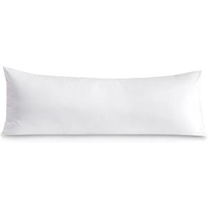 Leeden 100% Cotton Body Pillow Cover, 800 Thread Count 21x54 Soft Breathable Long Body Pillow Pillowcase, White