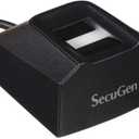 SecuGen HU20-A Hamster Pro 20 USB Fingerprint Reader, Black, 500 DPI Resolution, Automatic Finger Detection, Compatible with Third-party Algorithms