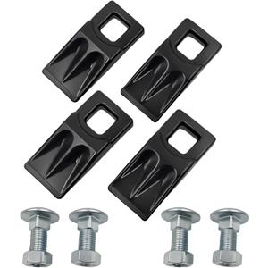 4 Pack Auger Teeth 3 Point Auger Cutting Edge with Screw Square Hole Replacement with Hardware for Most Heavy Duty 3 Point Post Hole Digger