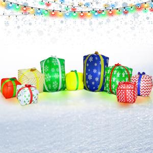 Liliful 11.5 ft Giant Christmas Inflatable Outdoor Decorations Gift Boxes Blow Yard Decorations with LED Light Large Inflatable for Holiday Party Lawn Garden Winter Decorations