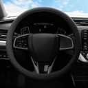 YYTQP Car Steering Wheel Cover, Non-Slip Silicone Material, Universal Interior Accessories Soft Steering Wheel Cover for Women & Men, Suitable for Most Cars (Black)