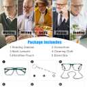 Oversized Reading Glasses Men 1.25 Square Reader Light Fashion Readers 100 125 150 175 200 225 250 275 300 350 Turquoise 1.25x