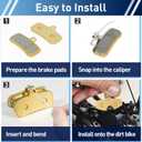 6 PCS Brake Pads for Surron, Front & Rear Brake Pads for Surron Light Bee X/S, Talaria Sting MX3 MX4 XXX, Segway X260 X160, eRide Pro SS 2.0/3.0 SR S 72V, Rawrr Mantis X Mini R/R17 48V Mantis Mini Pup