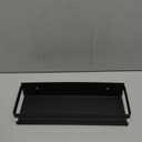 OwnMy Bathroom Shower Shelf Stainless Steel Bath Kitchen Basket Shower Caddy Rack, Rustproof Metal Bathroom Storage Floating Shelves Wall Mounted Shower Corner Rectangular Shelf - 12 Inch Black