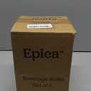 Epica 18-Oz Glass Water Bottles with Lids, Juice Bottles - BPA Free & Eco-Friendly Reusable Refillable Bottles for Juicing, Set of 4 - Clear