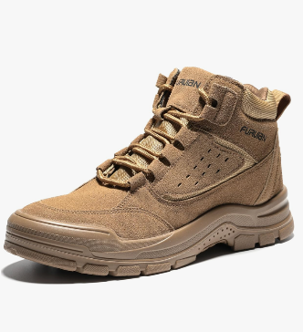 Furuian Steel Toe Boots for Men Women Comfortable Lightweight Work Boots for Men Slip Resistant High Top Steel Toe Safety Shoes Puncture Proof Indestructible Construction Shoes 5.5