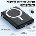 Azmuth for MagSafe Portable Charger, 10000mAh Magnetic Power Bank with 20W PD USB-C Fast Charging LED Display for MagSafe Battery Pack, Magnetic Travel Charger for iPhone 17/16/15/14/13/12 Series