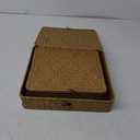 Elsjoy 2 Pack Flat Seagrass Storage Bins with Lid, Wicker Woven Storage Basket Set, Rattan Organizer Bins for Shelf, Closet, Bedroom