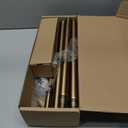 Industrial Curtain Rods 18 to 144 in,Blackout Curtain Rod,Adjustable Length,1 in Diameter Pipe,with Aluminium Finials (Antique Brass, 18 to 144)