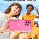 Shockproof for iPhone 15 Pro Max Case, [Camera Protection] [Military-Grade Drop Protection] Protective Anti-Yellow Slim Translucent Skin-Friendly for iPhone 15 Pro Max Phone Case, Hot Pink