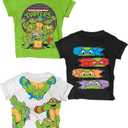Ninja Turtles T-Shirt (Sets) Michelangelo Leonardo Raphael Donatello TMNT Outfit Costume Tee Toddler Birthday to Kids Clothes 7T