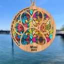 BSQUIELE Personalized Dog Suncatcher Ornament, Custom Memorial Gift for Dog Owner Dog Lover, Pet Loss Ornament, Memorial Dog Gift for Men Women Birthday Christmas, Stained Glass Light Catcher Ornament