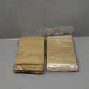 FERENLI 50 Pcs 6.3x9.4 inch Clear Front Brown Kraft Paper for Zip Plastic Package Lock Bag Doypack Stand Up Pouch Zipper Lock Reclosable Pouch Nuts Coffee Food Storage Packaging Pack