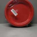 WELLIFE Red Plastic Plates 10 Inch 50 Count Disposable Plate for Party Valentines Day Plates, Large Big Plate for Dinner Party Supplies Birthday Camping BBQ Baby Shower