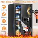 5.2 Cub Large Fireproof Safes for Home Use, Digital Security Safe Home Safes Fireproof Waterproof with Combination Lock and 3 Removable Shelves, Anti-Theft Fire Safe Box for Document Money Valuables