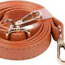 Beaulegan Purse Strap Replacement - Microfiber Leather - 59 Inch Long Adjustable for Crossbody Shoulder Bag - 0.7 Inch Wide, Camel/Gold