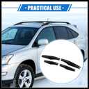 4pcs Car Roof Rack Side Rails End Cover Cap Compatible for Lexus RX350 RX400h RX330 2003-2009, Durable Plastic Black Cargo Rack Legs Protection Durable Material