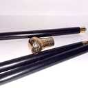 Vintage Solid Brass Designer Handle Walking Stick Cane 36"