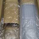 Celel 50 Pack 35 oz Paper Food Containers with Lids, Paper Meal Prep Containers Microwavable and Freezer Use Cardboard Food Concertinas - 50 Bowls 50 Lids