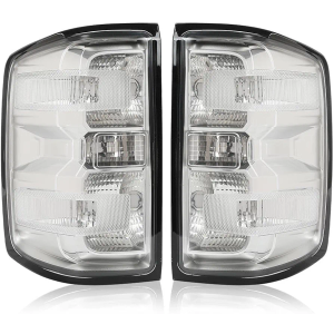Tail Lamps,Rear Lights,Fit Silverado 1500 LD 2019,Fit Silverado 2500 HD 3500 HD 2015-2019,Left & Right Clear Lens