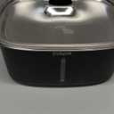 10L/2.64GAL Wireless Water Fountain for Cats Large Dogs for Multi-Pet Homes - Stainless Steel 4000mAh Battery Operated Automatic Pet Water Dispenser with Sensor, Quiet Flowing Bowl - Black