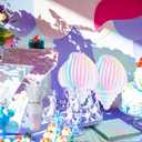 Cunhill 144 Pcs Mermaid Party Supplies Disposable Paper Tableware, Holographic Shell Plates Napkins Cups Spoons Fork Knives for Under The Sea Parties Baby Shower Birthday Party Decorations, Serve 24