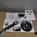 JSAITEE 52 inch Ceiling Fan with Light, 8 Speeds Reversible Low Profile Ceiling Fan with Light and Remote/ APP Control, 3 Color Temp+Dimmable RGB, 8 Blades, Flush Mount Quiet Ceiling Fans, Black