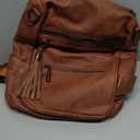 Shrrie Backpack Purse for Women Leather Fashion Designer Backpack Convertible Shoulder Satchel Bag for Travel College Work (1-2-nubuck Brown)