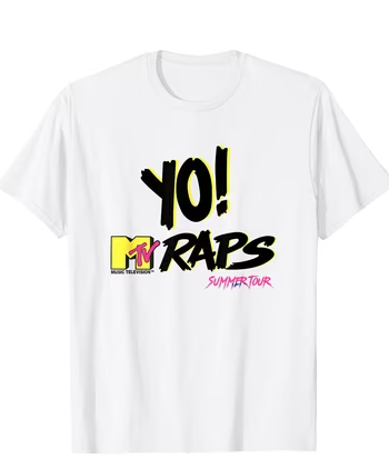 Yo mtv raps tshirt, White, 4x