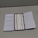 DUGATO Large Empty Watercolor Palette Tin with Lid - Holds 48 Half Pans (63 Included), 5 Fold-Out Mixing Areas - Metal Travel Box for Artists