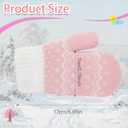 Kids-Winter-Mittens Kintted-Stretchy-Warm-Golves Cold Weather Outdoor Thermal-Accessories for 3-5 Years Boys Girls (Pink)