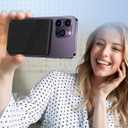 TopMade for MagSafe Wallet Magnetic Card Holder for iPhone 17/16/15/14/13/12 Series, Strongest Magnetic Phone Wallet Stand Adjustable, Slim Leather 5 Cards Holder RFID Blocking, Black Carbon Fiber