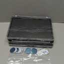 Magnetic Makeup Palette with Clear Top, 3Pack Empty Eyeshadow Pan Dispensing Storage Box with 60Pcs Adhesive Metal Stickers for DIY Cosmetics Lipstick Blush Powder-7.87X5.51Palette