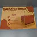 Aocii Magazine Holder, Artificial Leather Magazine Rack Floor with Golden Butterfly Hardware & Antique Brass Buckles, Bathroom Magazine Rack, Magazine Organizer for Floor Standing Home Decor