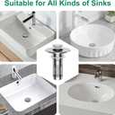 Bathroom Sink Drain Strainer,Universal Pop-Up Sink Stopper Hair Catcher, Anti-Clog Stainless Steel Drain Filter Basket, Removable Sink Drain for Bathroom Sink Stopper