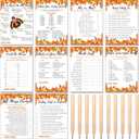 Ctosree Friendsgiving Game Cards 10 Games for 10 Guests Friendsgiving Dinner Activities Thanksgiving Party Ideas Fall Gifts for Friends Family Adults 50 Game Cards 10 Pencils