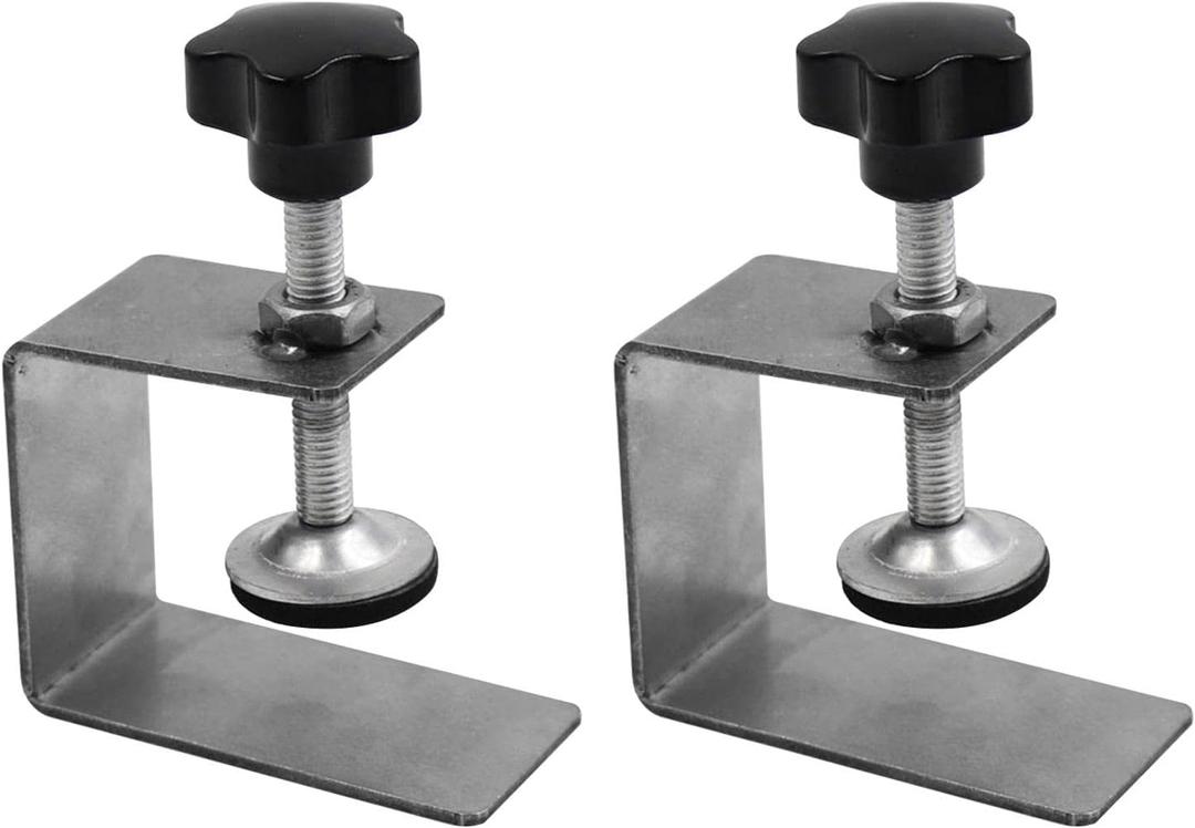 Bibabala 2Pcs Drawer Front Installation Clamps, Stainless Steel Universal C-Clamp, Cabinet Installation Tools, Beam Clamps for Easy and Fast Installing Face Frame of Cabinets (S / Bottom Length: 70mm)
