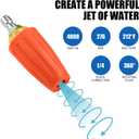 Turbo Nozzle Pressure Washer 4000 PSI Max Rotating Orange Pressure Washer Nozzle with 1/4" Quick Connect Pressure Washer Tips Power Washer Nozzle for Cleaning Brick, Concrete, and Vinyl Surfaces