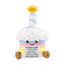 Lyreh Positive Cake Plush, Emotional Doll Support Birthday Cake Crochet with Encouragement Card for Positive Gift Birthday Graduation Gift Home Office Decoration