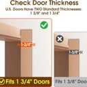Long Over The Door Hooks Hanger with 15.75" Arms for Easier Access by Shorter, J16U, Perfectly Fits US Standard 1 3/4-inch Doors, Towel Rack Bathroom Organizer Holder, Rustproof, White