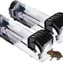 Mouse Traps 2-Pack, 12.2 Inches Humane Live-Catch Mouse Trap for Homes with Kids & Pets Designed for Safe Release, not Killing