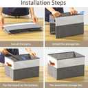 4 Pack Large Storage Bins with Handle,Collapsible Storage Basket for Shelves,Fabric Closet Organizer for Organizing Clothes Blanket,Decorative Dorm Organizers and Storage