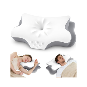 Cervical Neck Pillow for Pain Relief – Ergonomic Memory Foam Pillow for Side Sleeper Contour Orthopedic Bed Pillow for Neck Support with Cooling Cover – Ideal Christmas Birthday Gift for Women Men