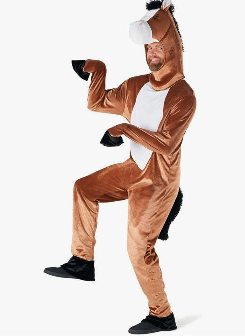 Morph Horse Costume Adult - Kentucky Derby Costumes for Men Fun Horse Outfit for Halloween Parties ,Size M