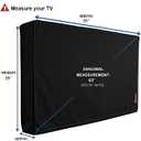 iBirdie Outdoor TV Cover 55 to 58 inch Weatherproof, Cover Size 55''L x 35''H, Waterproof for Outside Flat Screen 55 to 58 inch TV, Black, 600D Thick Fabric Screen Protector with Bottom